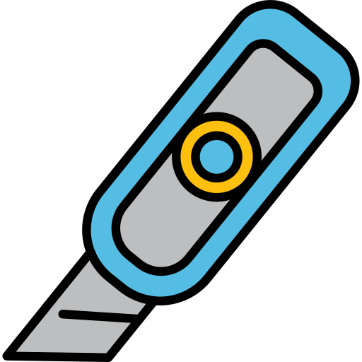 Cutter knife Generic Outline Color icon