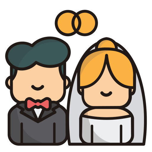 matrimonio Generic Outline Color icono