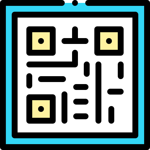 qr code Detailed Rounded Lineal color icona