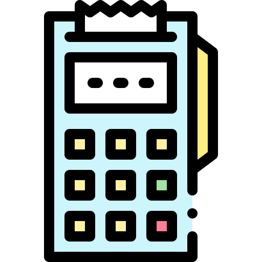 Pos terminal Detailed Rounded Lineal color icon