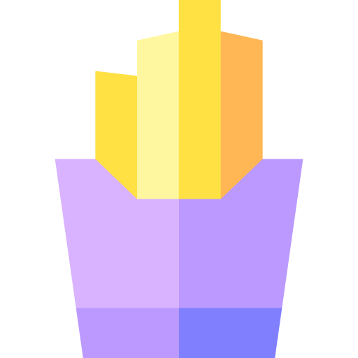 French fries Basic Straight Flat icon