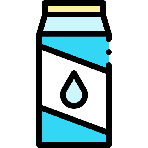 Коробка для молока Detailed Rounded Lineal color иконка