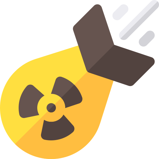 bomba nucleare Basic Rounded Flat icona