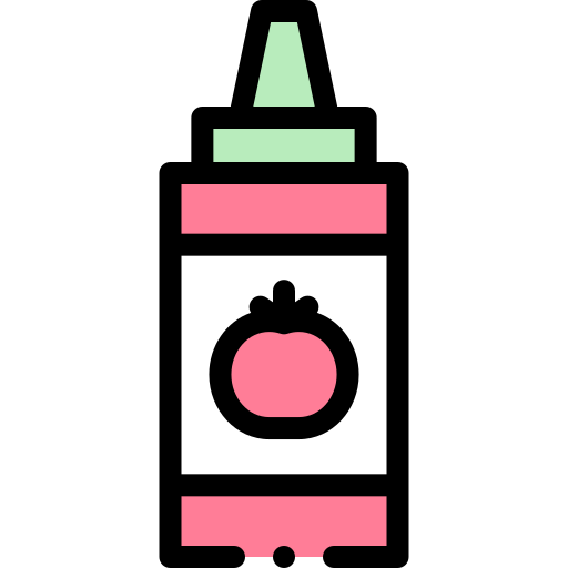 ketchup Detailed Rounded Lineal color icon