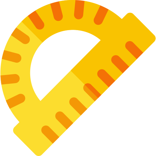 Protractor Basic Rounded Flat icon