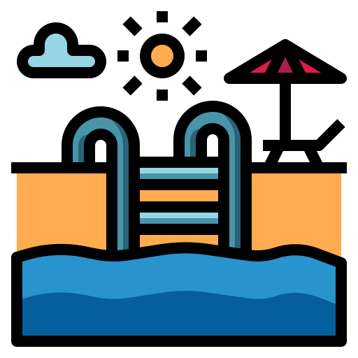 Плавательный бассейн PongsakornRed Lineal Color иконка