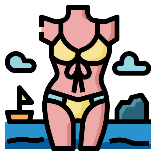 bikini PongsakornRed Lineal Color ikona