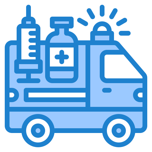 ambulance srip Blue icoon