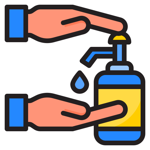 手洗い srip Lineal Color icon