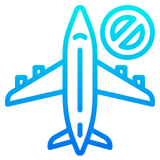비행기 srip Gradient icon