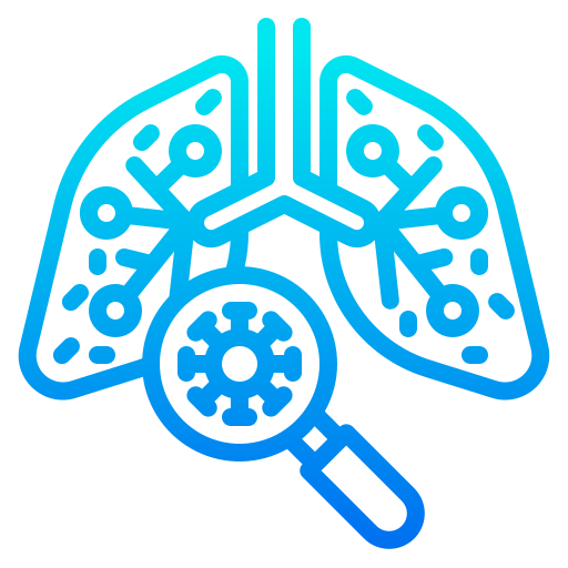 pulmones srip Gradient icono