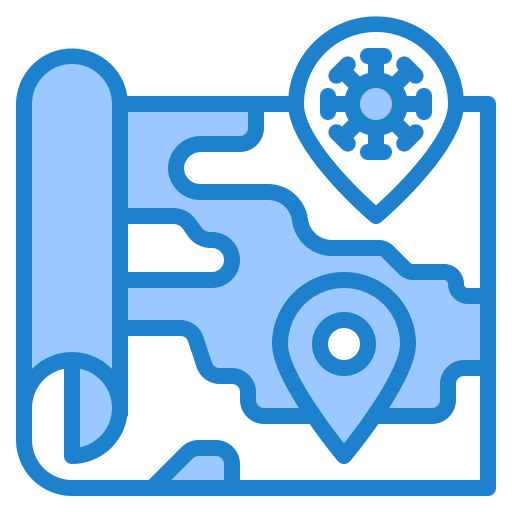 mapa srip Blue icono