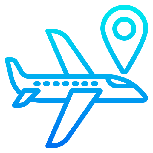 비행기 srip Gradient icon