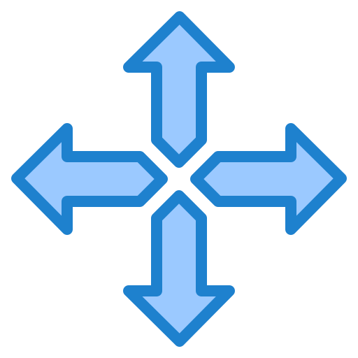 flechas srip Blue icono