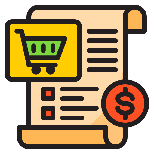 Shopping srip Lineal Color icon