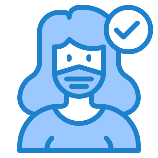 女性 srip Blue icon