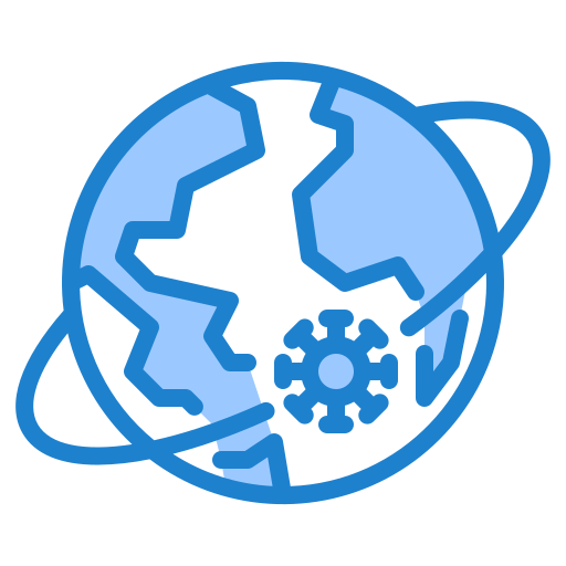 coronavirus srip Blue Icône