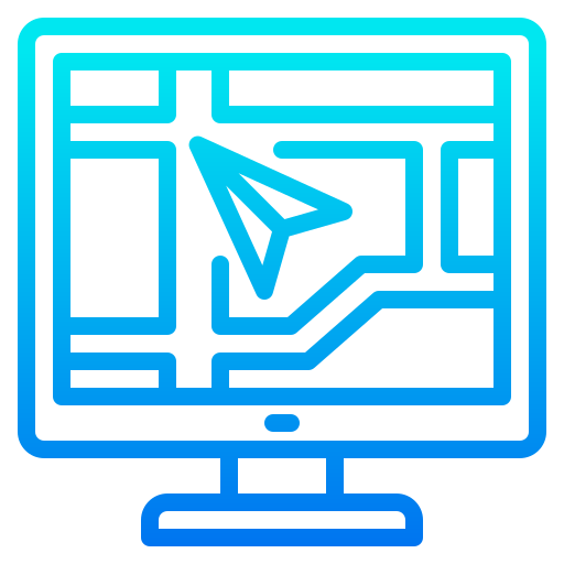 Map srip Gradient icon