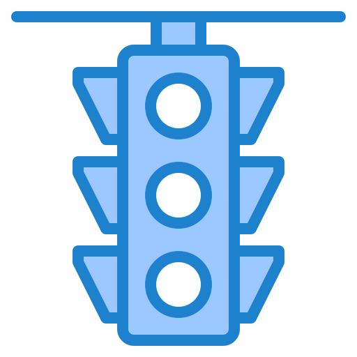 Traffic light srip Blue icon