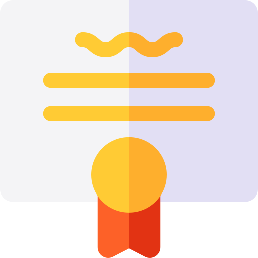 Certification Basic Rounded Flat icon