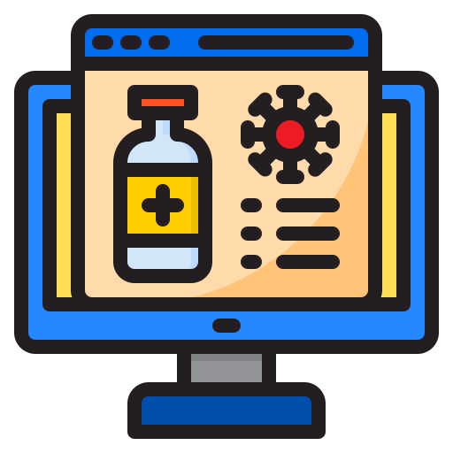 Vaccine srip Lineal Color icon