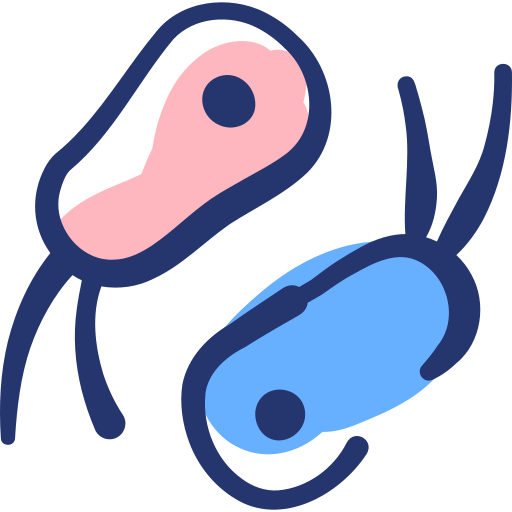 bakteria Basic Hand Drawn Lineal Color ikona