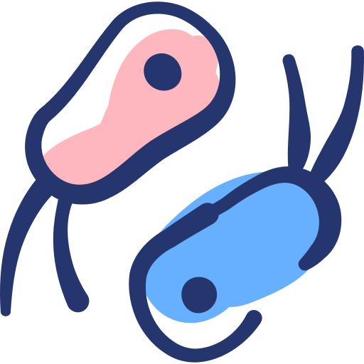 Bacteria Basic Hand Drawn Lineal Color icon