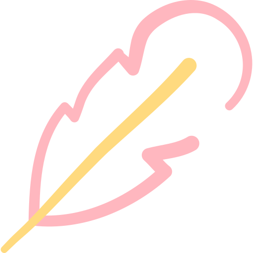 フェザー Basic Hand Drawn Color icon