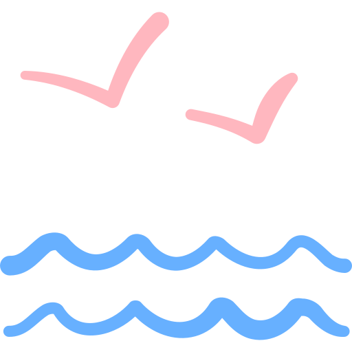 바다 Basic Hand Drawn Color icon