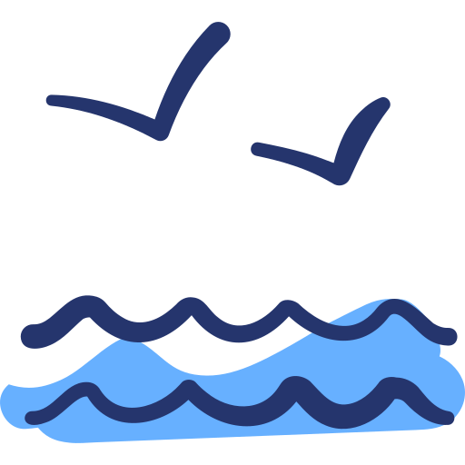 Море Basic Hand Drawn Lineal Color иконка