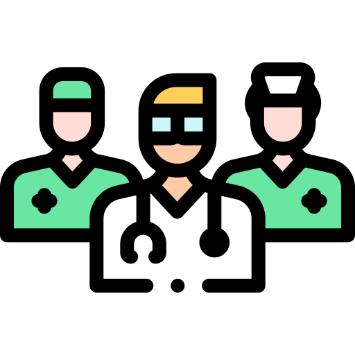 의료 팀 Detailed Rounded Lineal color icon