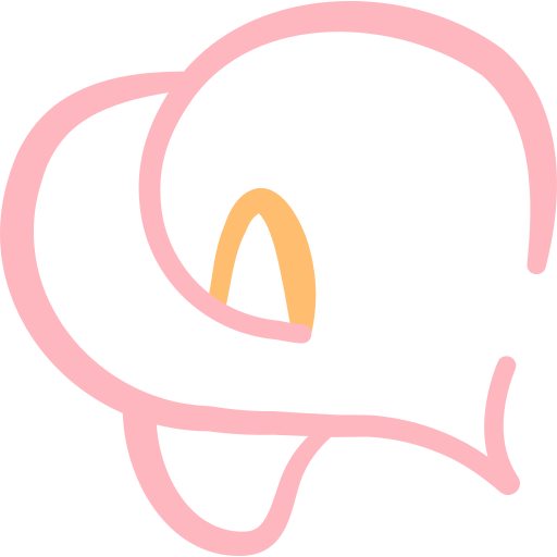 Калла Лили Basic Hand Drawn Color иконка
