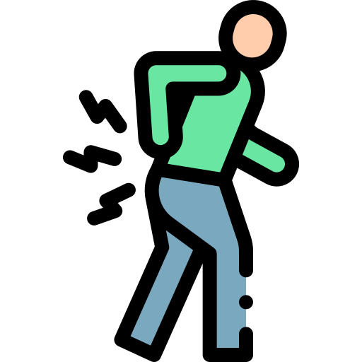 Back pain Detailed Rounded Lineal color icon