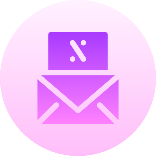 e-mail Basic Gradient Circular icon