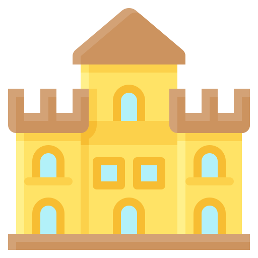 kasteel huis Generic Flat icoon