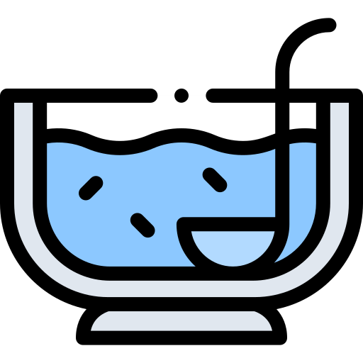 Punch bowl Detailed Rounded Lineal color icon