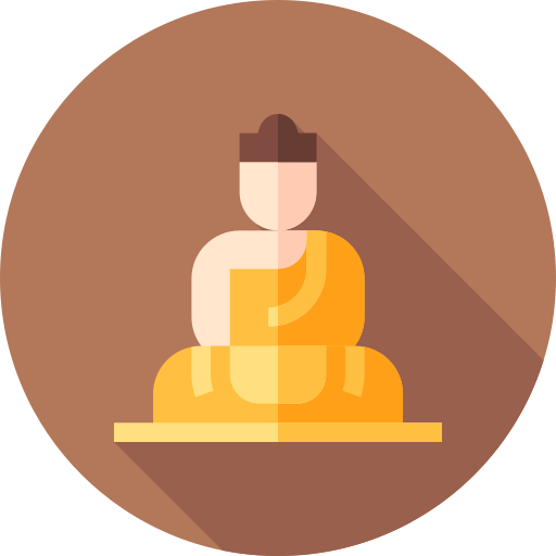 grote boeddha Flat Circular Flat icoon