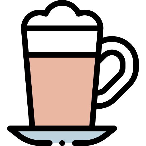 café com leite Detailed Rounded Lineal color Ícone