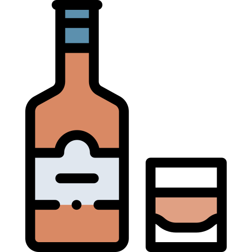 Whiskey Detailed Rounded Lineal color icon