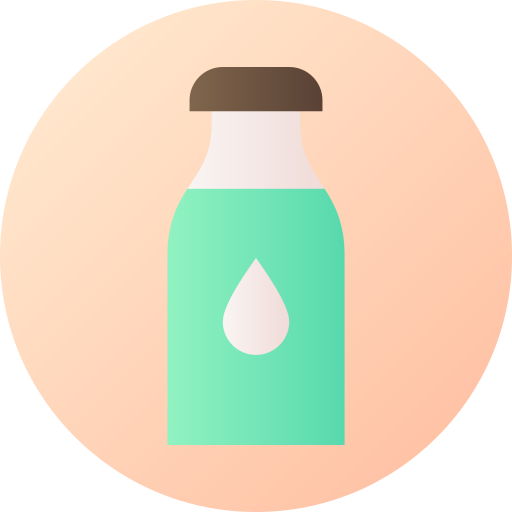 Milk Flat Circular Gradient icon