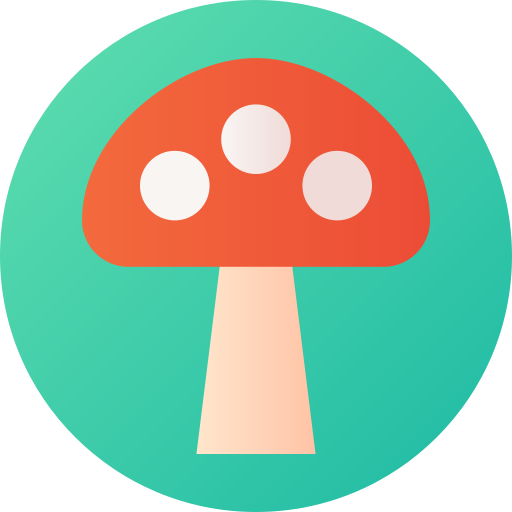Mushroom Flat Circular Gradient icon