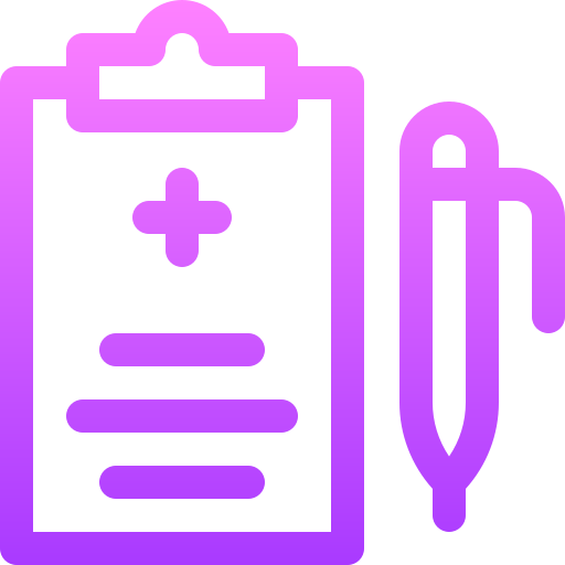 Medical history Basic Gradient Lineal color icon