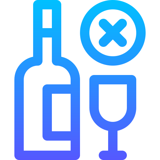 No alcohol Basic Gradient Lineal color icon