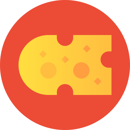 formaggio Flat Circular Gradient icona