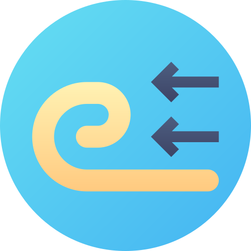 Roll up Flat Circular Gradient icon
