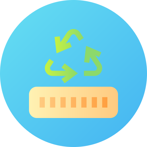 recycling Flat Circular Gradient icon