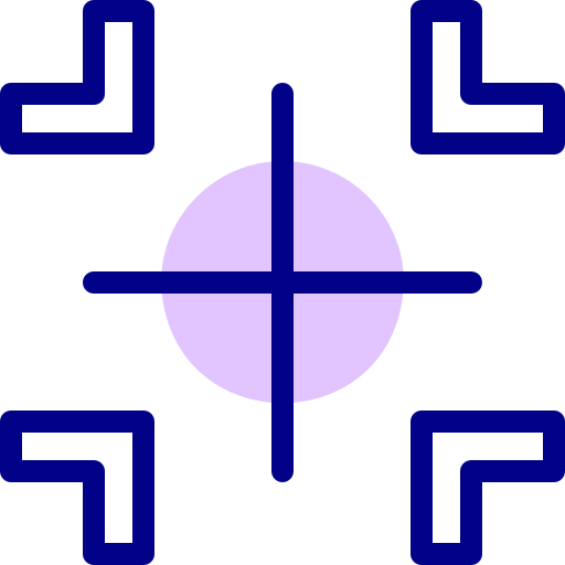 초점 Detailed Mixed Lineal color icon