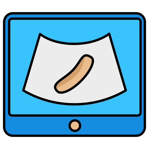 Ultrasound Generic Thin Outline Color icon