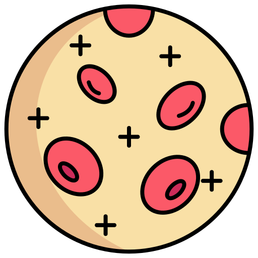 красные кровяные клетки Generic Thin Outline Color иконка