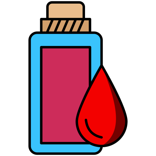 Анализ крови Generic Thin Outline Color иконка